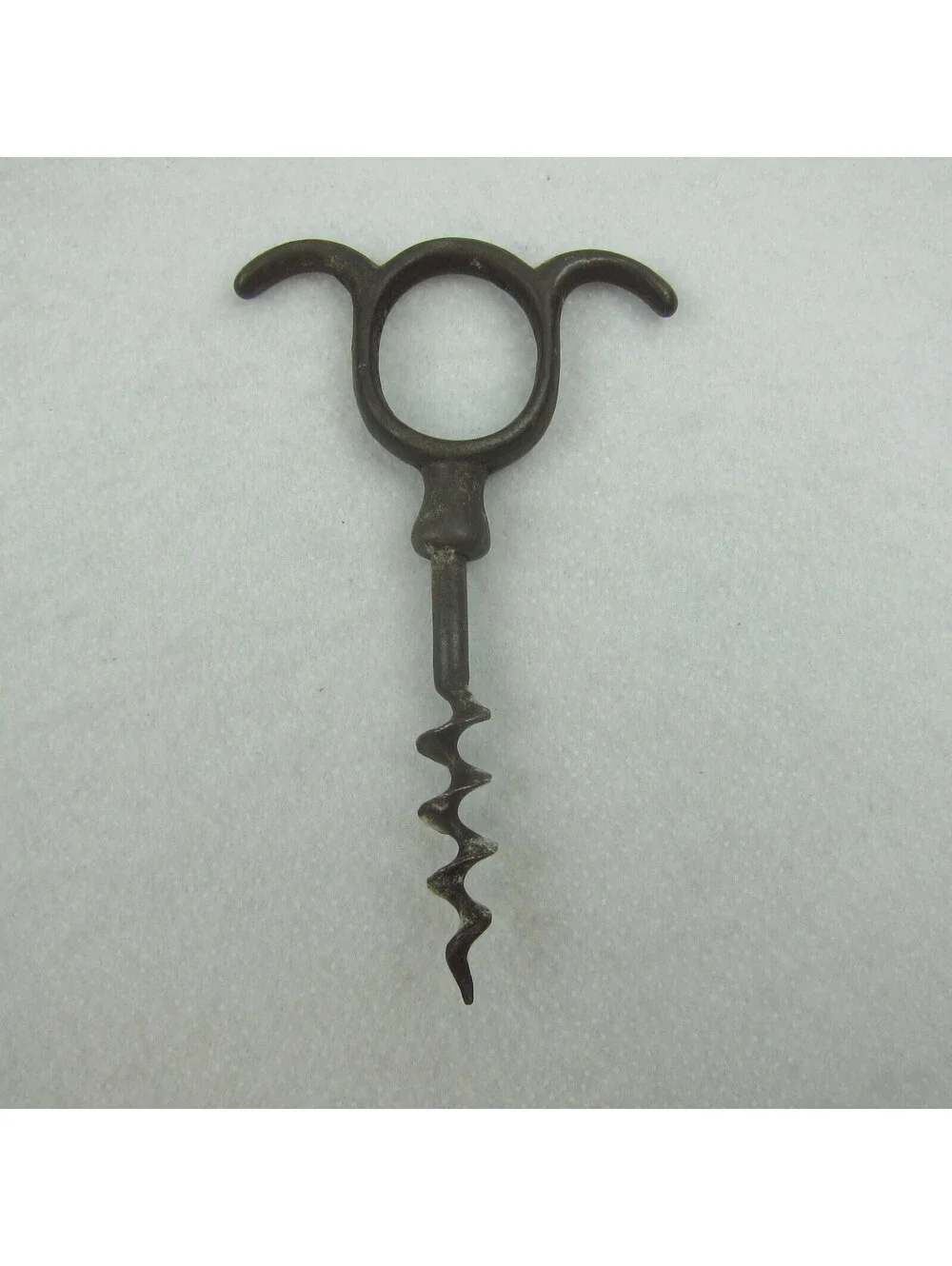 Antique 1900s French Iron Cork Screw Three Finger Pull Claw Type Corkscrew RARE